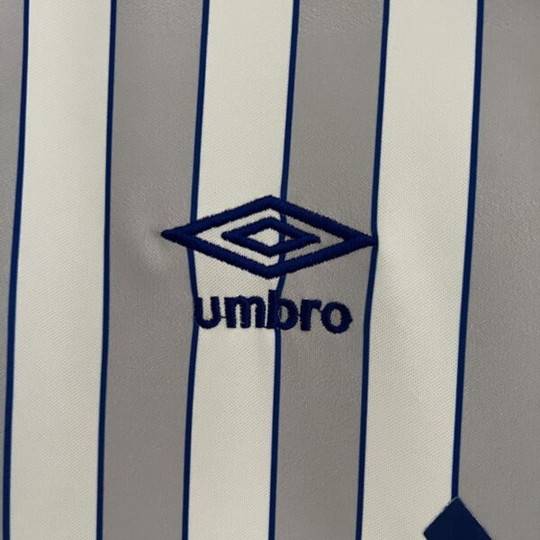 Camiseta Everton 1990 Retro Local - franjas blancas y grises