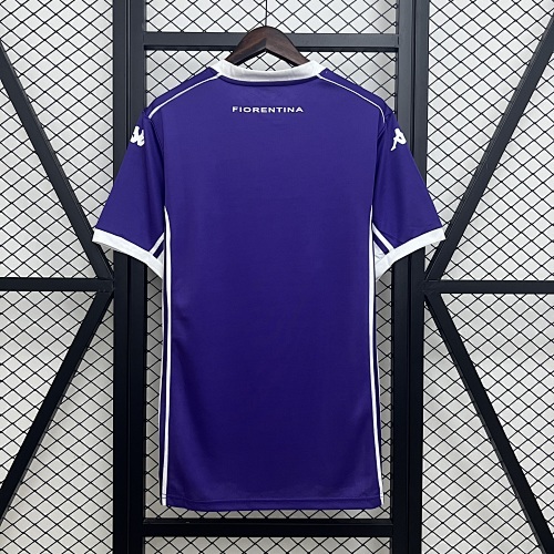 Camiseta Fiorentina 2024/25 Local - detalle de ribete blanco