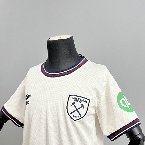 Camiseta West Ham United 2023/24 Visita Niño - detalle
