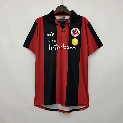 Camiseta Eintracht Frankfurt 1999/00 Retro Local - detalle cuello