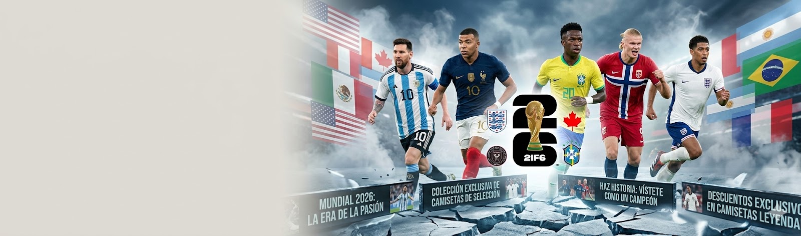 Venta de camisetas de fútbol selecciones Mundial 2026