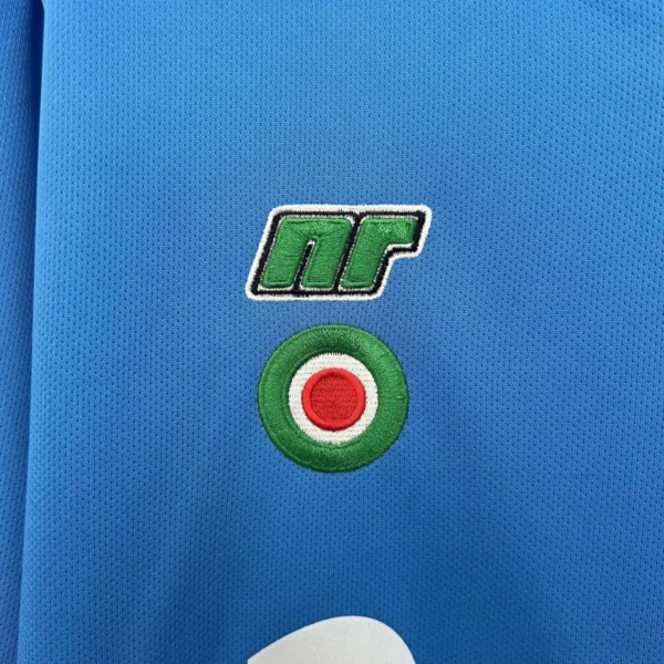 Camiseta Napoli 1987/88 Retro Local Manga Larga - detalle escudo NR