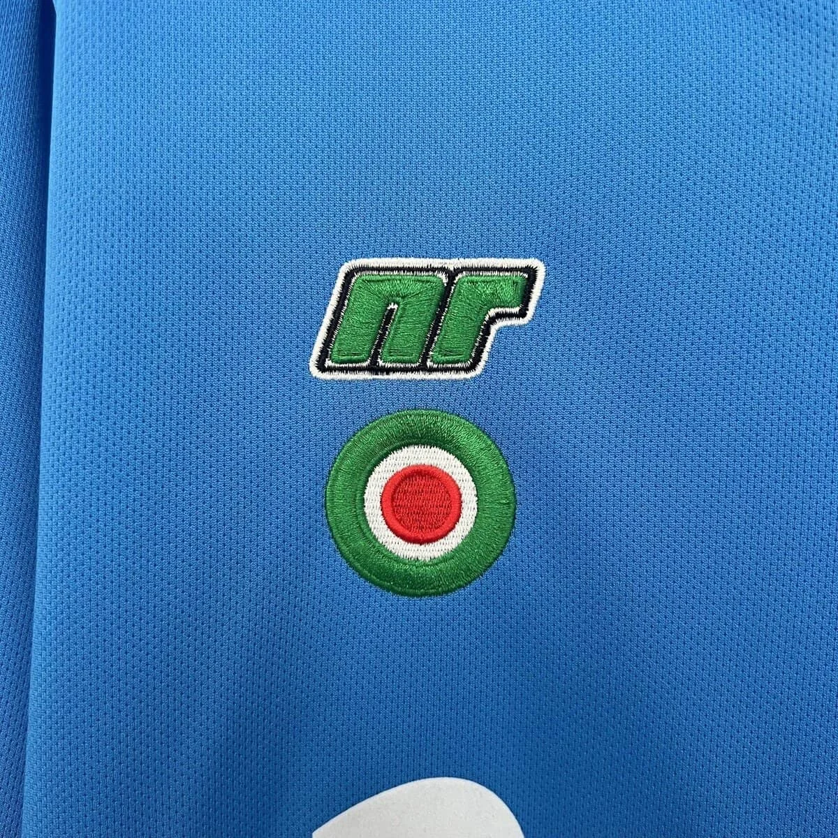Camiseta Napoli 1987/88 Retro Local Manga Larga - detalle escudo NR