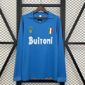Camiseta Napoli 1987/88 Retro Local Manga Larga - vista trasera