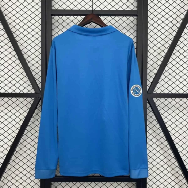 Camiseta Napoli 1987/88 Retro Local Manga Larga - detalle logo bandera italiana