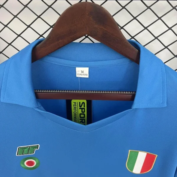Camiseta Napoli 1987/88 Retro Local Manga Larga - detalle tejido