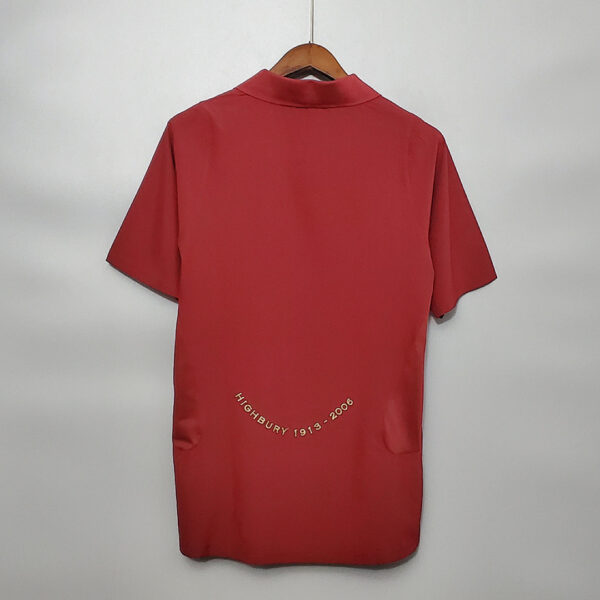 Camiseta Arsenal 2005/2006 Retro Local - vista trasera completa