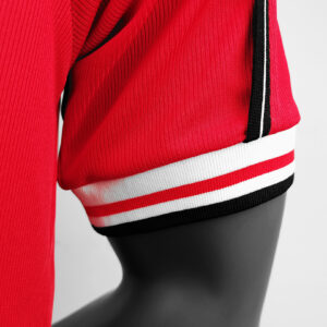 Camiseta Manchester United 1996/1998 Retro Local - detalle cuello y cremallera