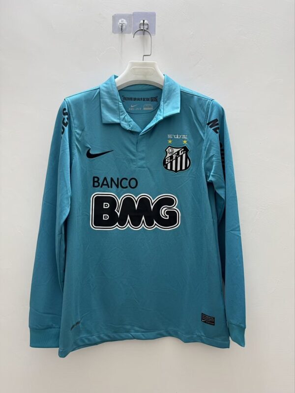 Camiseta Santos 2012/2013 Retro Local Manga Larga - detalle escudo