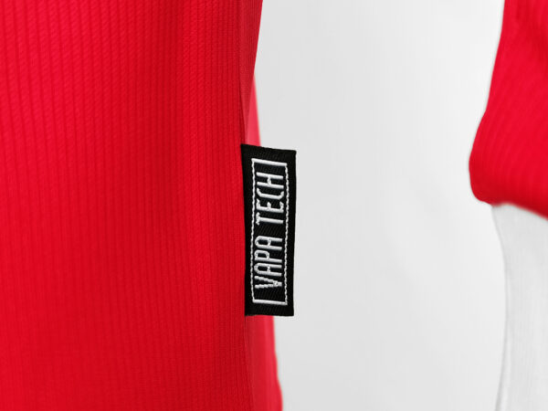Camiseta Manchester United 2000/02 Retro Local Manga Larga - detalle cuello y cremallera