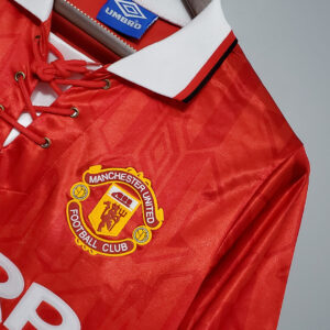 Camiseta Chelsea 2003/2005 Retro Visita Manga Larga - detalle del cuello blanco