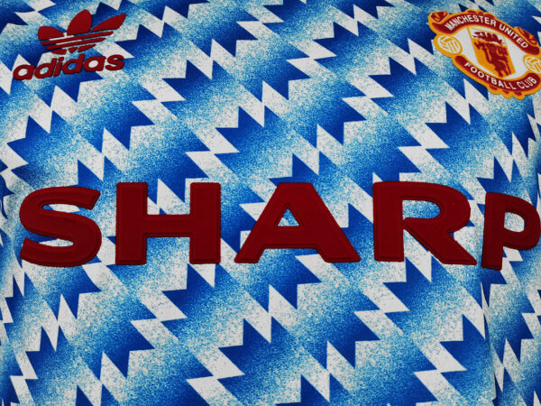 Camiseta Manchester United 1992 Retro Visita Manga Larga - vista trasera