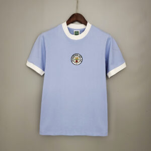 Camiseta Manchester City Retro Local - detalle escudo