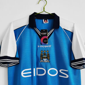 Camiseta Manchester City 2000 Retro Local - vista trasera