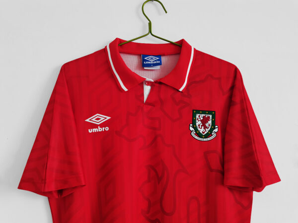 Camiseta Gales 1990/1992 Visita Retro - detalle escudo