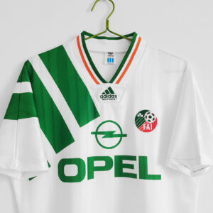 Camiseta República de Irlanda 1982 Retro Local - detalle cuello y tejido