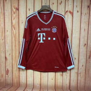 Camiseta FC Bayern München 2013 Retro Local Manga Larga - detalle patrocinador