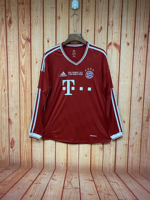 Camiseta FC Bayern München 2013 Retro Local Manga Larga - detalle patrocinador
