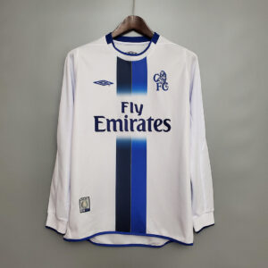 Camiseta Chelsea 2003-2005 Retro Visita - detalle manga y hombro