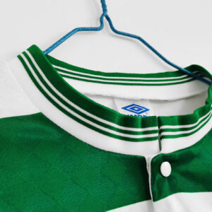 Camiseta Celtic FC 1995 Retro Visita Manga Larga - detalle patrocinador CRSMITH