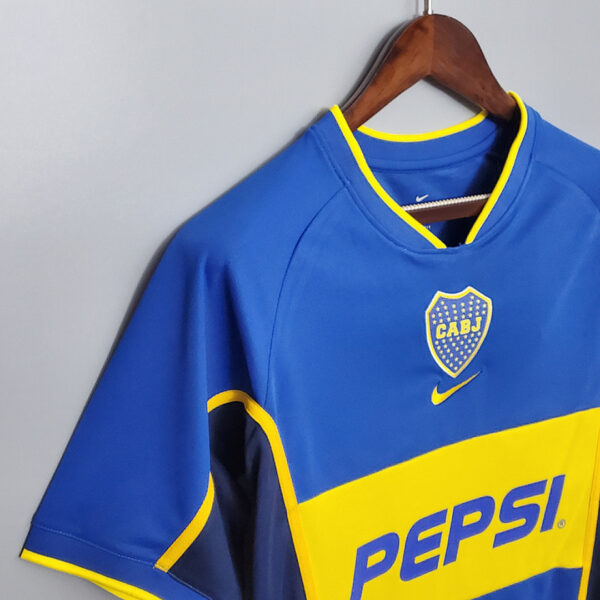 Camiseta Boca Juniors 1997/1998 Retro Pepsi - detalle superior