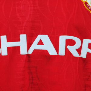 Camiseta Manchester United 1986 Retro Local - detalle logo Adidas