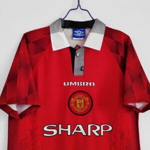 Camiseta Manchester United 2006/07 Retro Local - detalle escudo