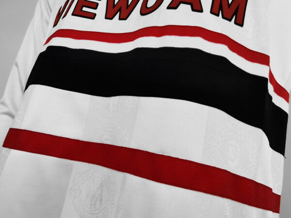 Camiseta Manchester United 1994/95 Retro Visita Manga Larga - detalle patrocinador Sharp Viewcam