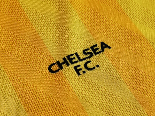 Camiseta Chelsea 1997/98 Retro Visita - detalle sponsor Coors