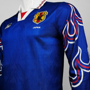Camiseta Japón 1998 Retro Local Manga Larga - detalle cuello