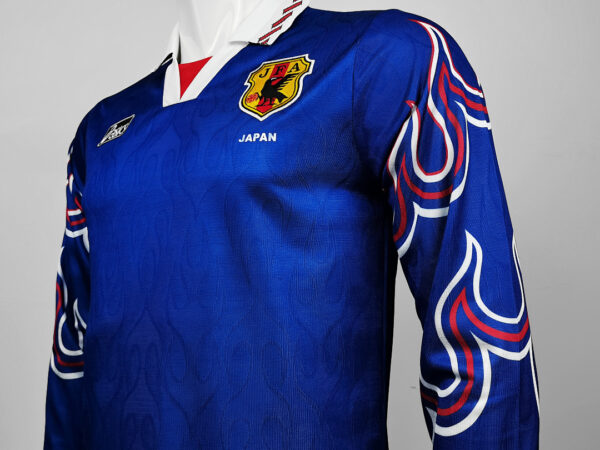 Camiseta Japón 1998 Retro Local Manga Larga - detalle cuello