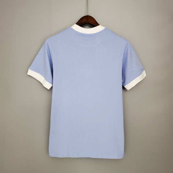 Camiseta Manchester City Retro Local - detalle manga