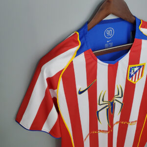 Camiseta Atlético de Madrid 2004/2005 Retro Local - detalle cuello y hombro