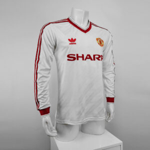 Camiseta Manchester United 1986 Retro Visita Manga Larga - detalle manga