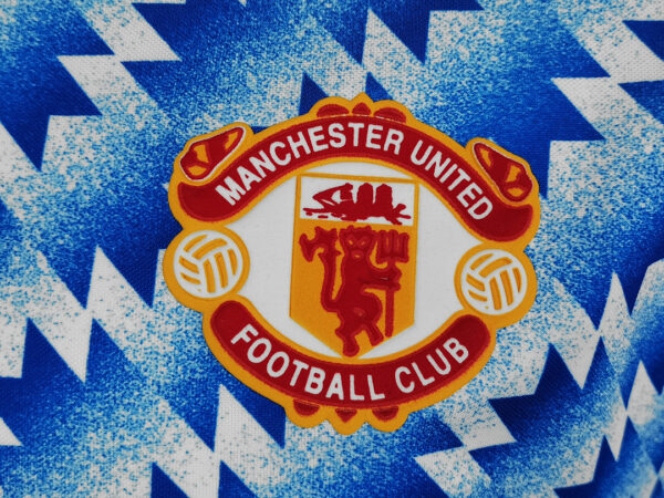 Camiseta Manchester United 1992 Retro Visita Manga Larga - detalle patrocinador Sharp