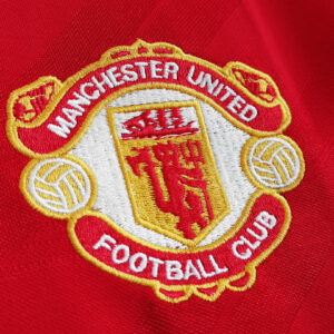 Camiseta Manchester United 1998 Local Retro Manga Larga - detalle
