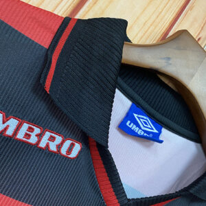 Camiseta Flamengo 1992 Retro Local - detalle patrocinador principal