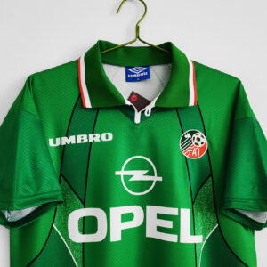 Camiseta Irlanda 1994/1996 Retro Local - detalle patrocinador Opel