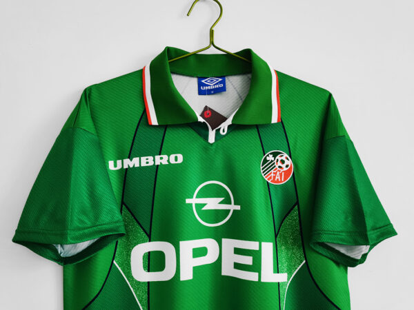 Camiseta Irlanda 1994/1996 Retro Local - detalle patrocinador Opel
