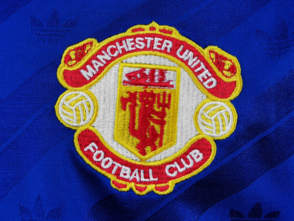 Camiseta Manchester United 1992 Retro Visita - detalle manga