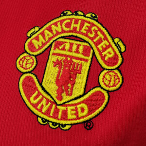 Camiseta Manchester United 2000/02 Retro Local Manga Larga - detalle lateral