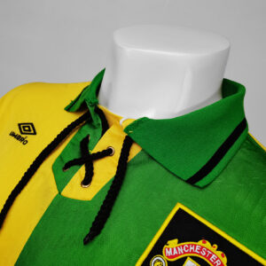Camiseta Manchester United 1993 Retro Visita Manga Larga - detalle