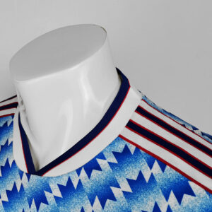 Camiseta Manchester United 1992 Retro Visita Manga Larga - detalle cuello