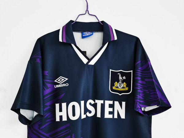 Camiseta Tottenham Hotspur 1992/1994 Retro Alternativa - detalle frontal inferior