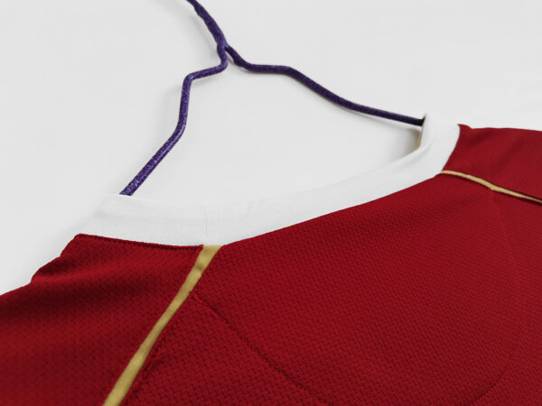 Camiseta Manchester United 1996-1997 Retro Local Manga Larga - costuras raglan doradas