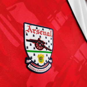 Camiseta Arsenal 1986 Local - detalle manga y franjas