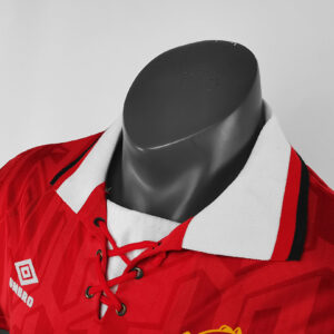 Camiseta Manchester United 1994/96 Local Retro - detalle patron tejido