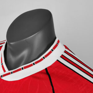 Camiseta Manchester United 1986 Retro Local - detalle manga