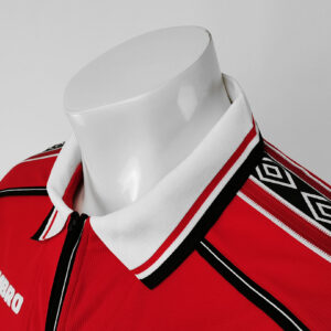 Camiseta Manchester United 2000/02 Retro Local Manga Larga - detalle