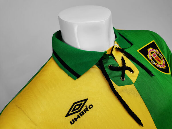 Camiseta Manchester United 1993 Retro Visita Manga Larga - detalle